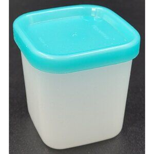 Mini Square Containers 2068A-9 Clear/Turquoise 80ml Set of 4 New